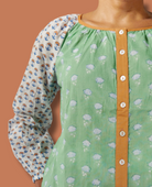 The Ryan Top by Sundara – a comfortable cotton pajama top with a relaxed fit and artisanal hand-block print for effortless lounging