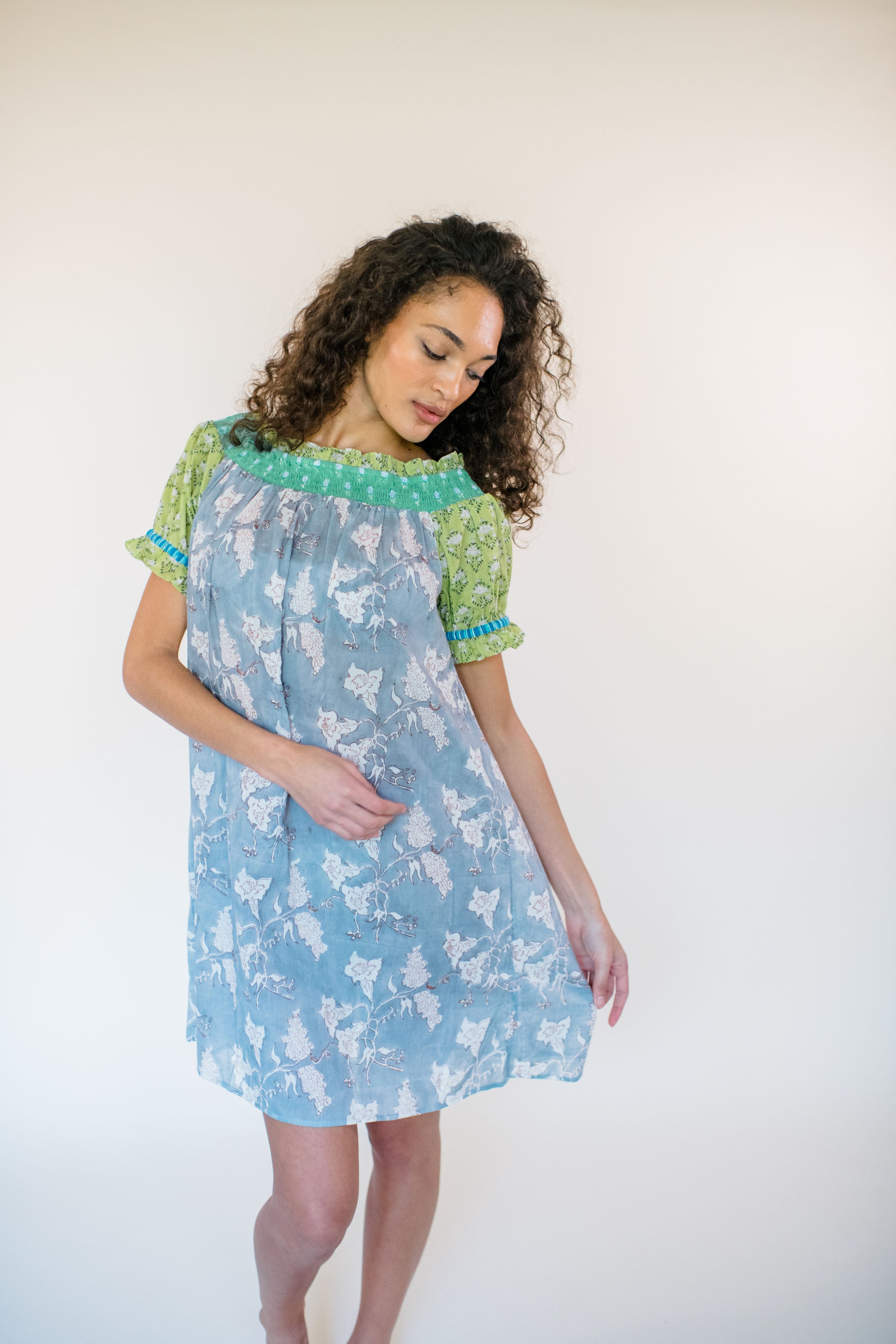 Graycee Cotton Nightgown – Hand Block Print Sleep Dress