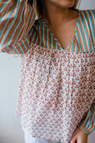 ethically produced Laurent Pajama Top detail